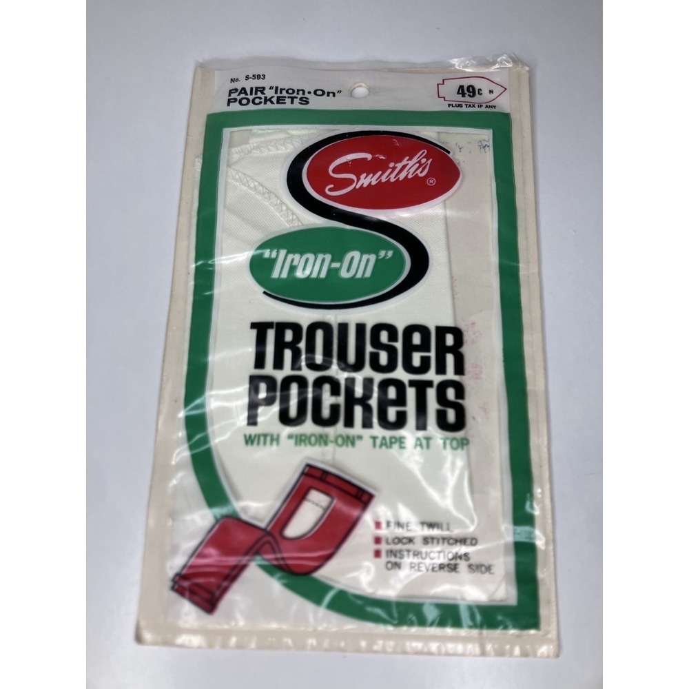 One Vintage Smith's Iron On Trouser Pocket